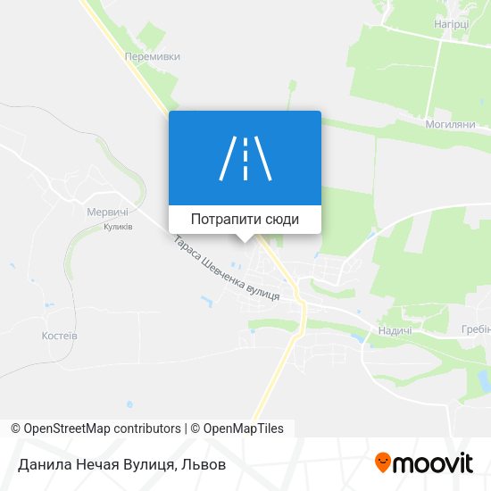 Карта Данила Нечая Вулиця