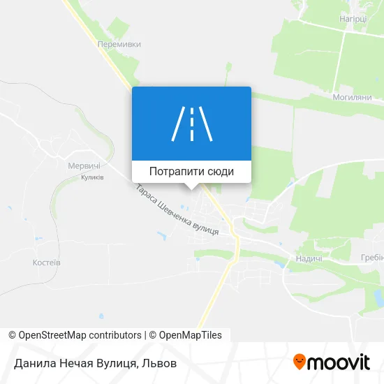 Карта Данила Нечая Вулиця