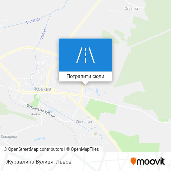 Карта Журавлина Вулиця
