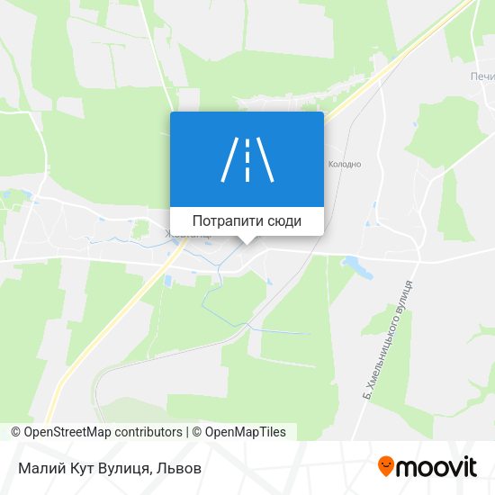 Карта Малий Кут Вулиця