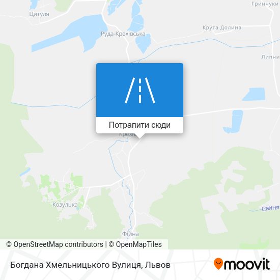 Карта Богдана Хмельницького Вулиця