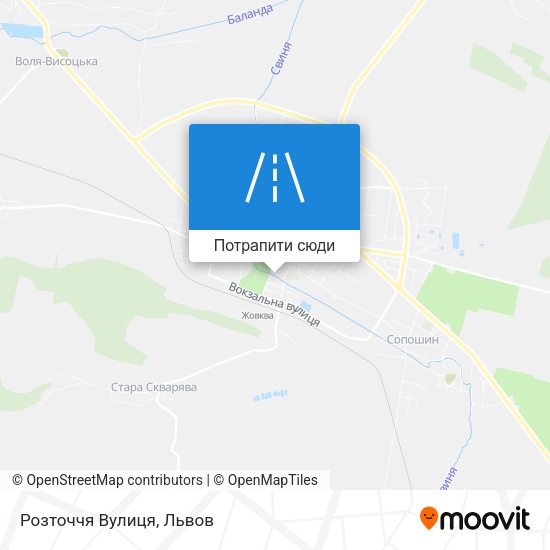 Карта Розточчя Вулиця