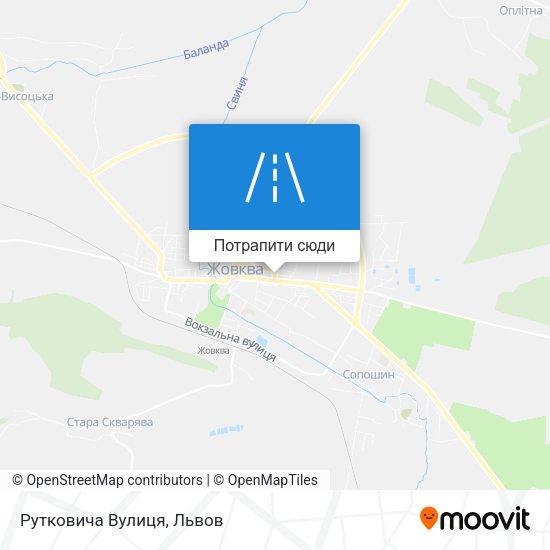 Карта Рутковича Вулиця