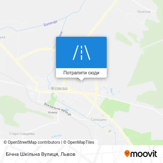 Карта Бічна Шкільна Вулиця