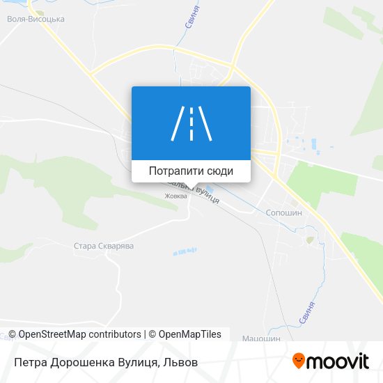 Карта Петра Дорошенка Вулиця