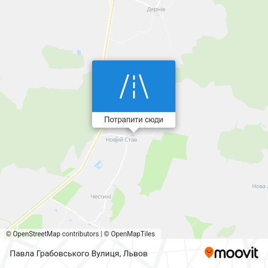 Карта Павла Грабовського Вулиця