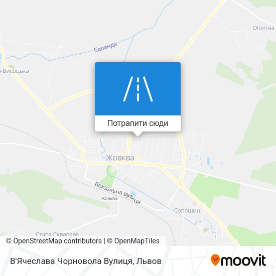 Карта В'Ячеслава Чорновола Вулиця