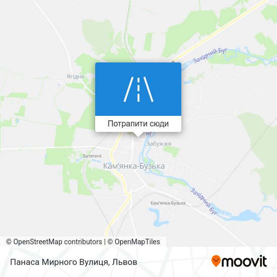 Карта Панаса Мирного Вулиця