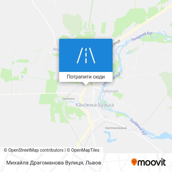 Карта Михайла Драгоманова Вулиця