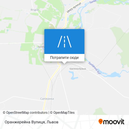 Карта Оранжерейна Вулиця