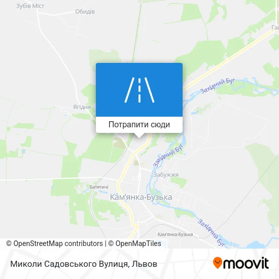 Карта Миколи Садовського Вулиця