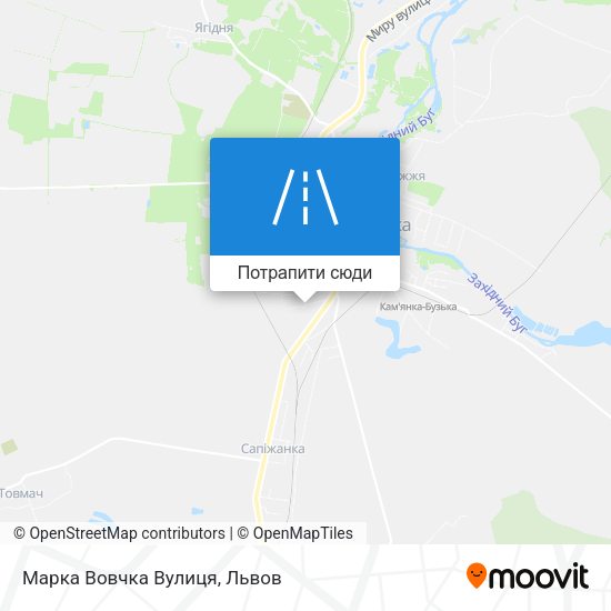 Карта Марка Вовчка Вулиця