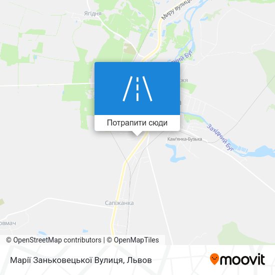 Карта Марії Заньковецької Вулиця