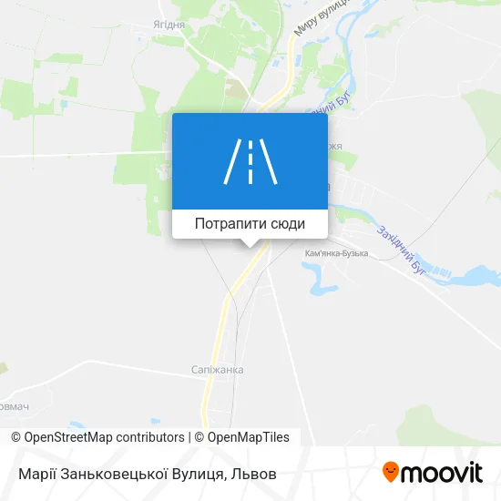 Карта Марії Заньковецької Вулиця