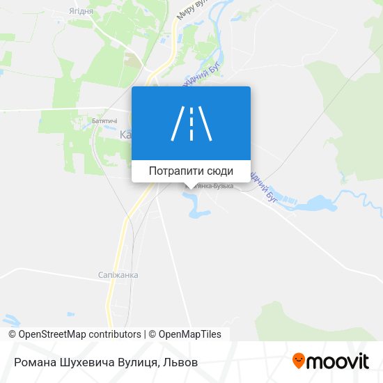 Карта Романа Шухевича Вулиця