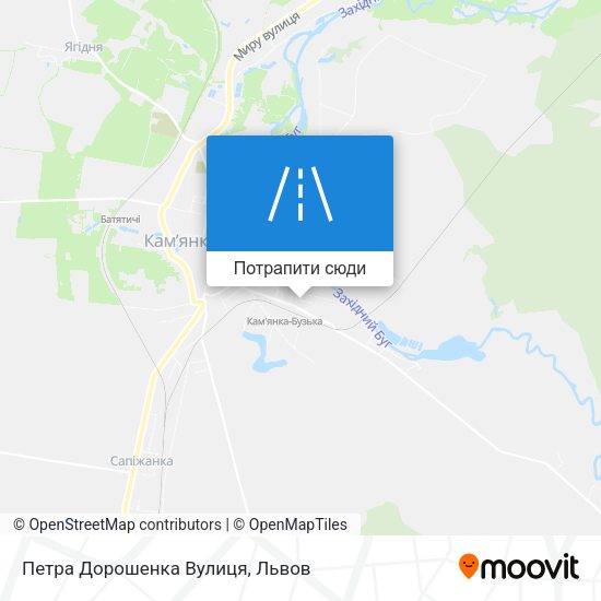 Карта Петра Дорошенка Вулиця