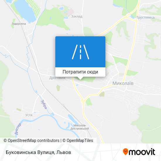 Карта Буковинська Вулиця