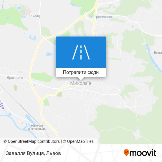 Карта Завалля Вулиця