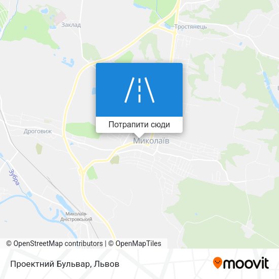 Карта Проектний Бульвар