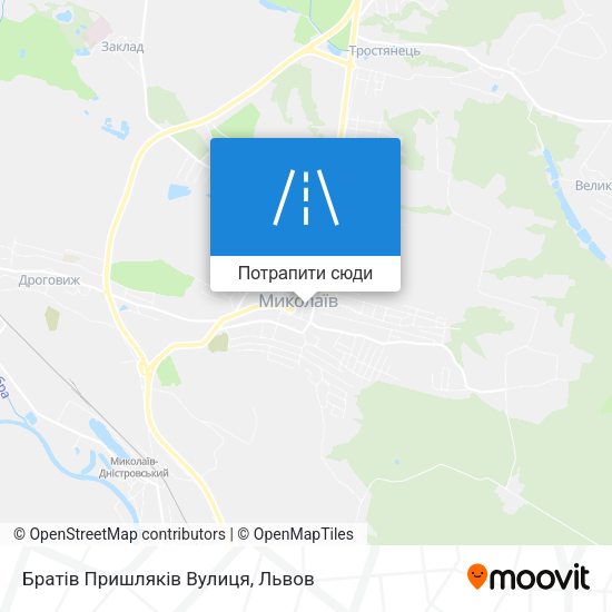 Карта Братів Пришляків Вулиця