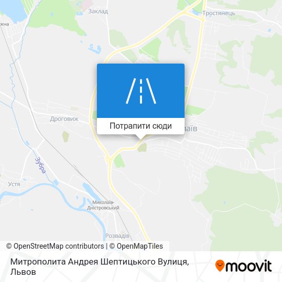 Карта Митрополита Андрея Шептицького Вулиця