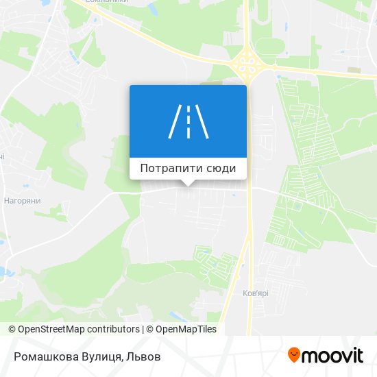 Карта Ромашкова Вулиця