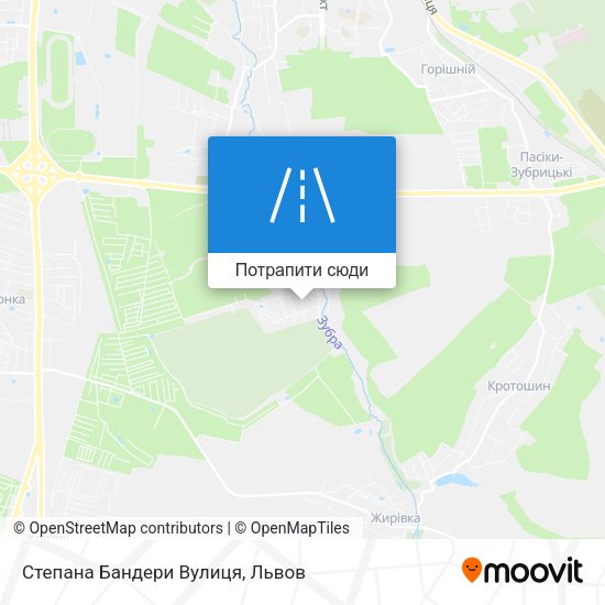 Карта Степана Бандери Вулиця