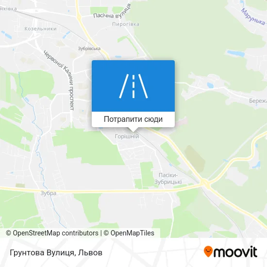 Карта Грунтова Вулиця