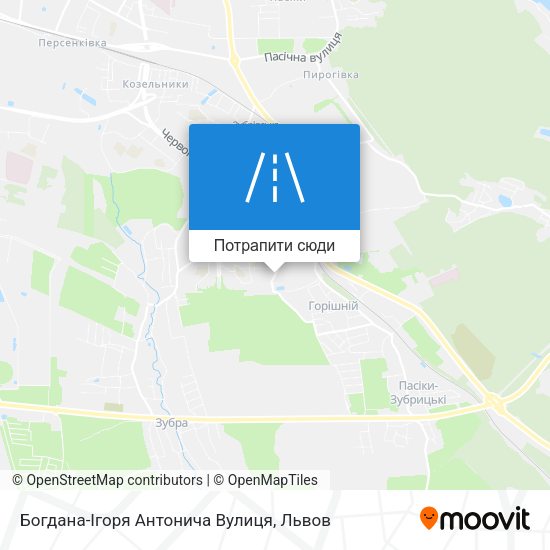 Карта Богдана-Ігоря Антонича Вулиця