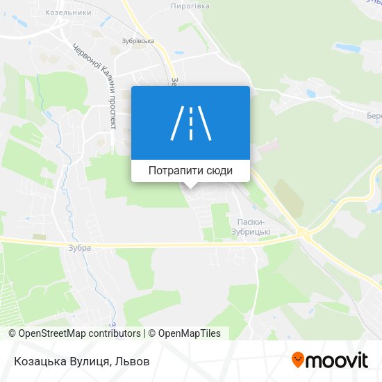 Карта Козацька Вулиця