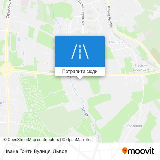 Карта Івана Ґонти Вулиця