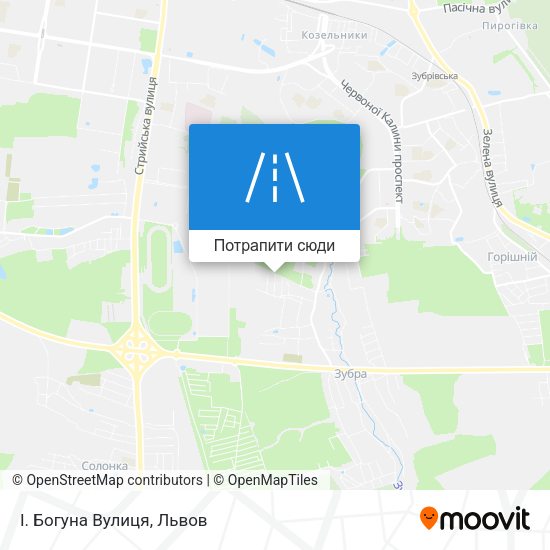Карта І. Богуна Вулиця