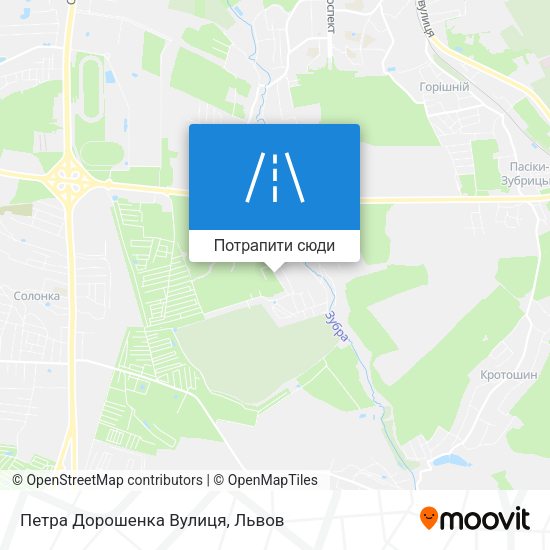 Карта Петра Дорошенка Вулиця