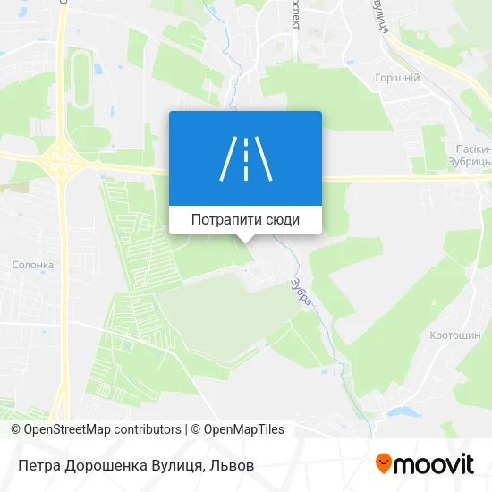 Карта Петра Дорошенка Вулиця