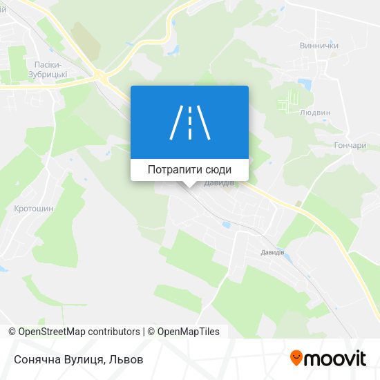 Карта Сонячна Вулиця