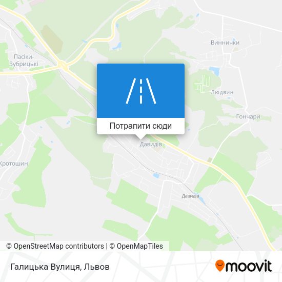 Карта Галицька Вулиця