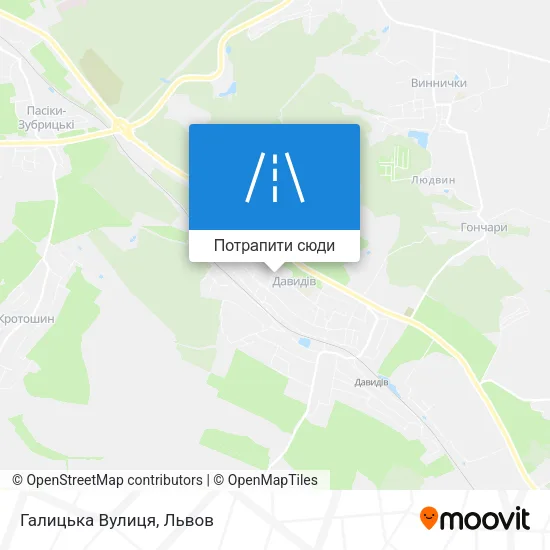 Карта Галицька Вулиця