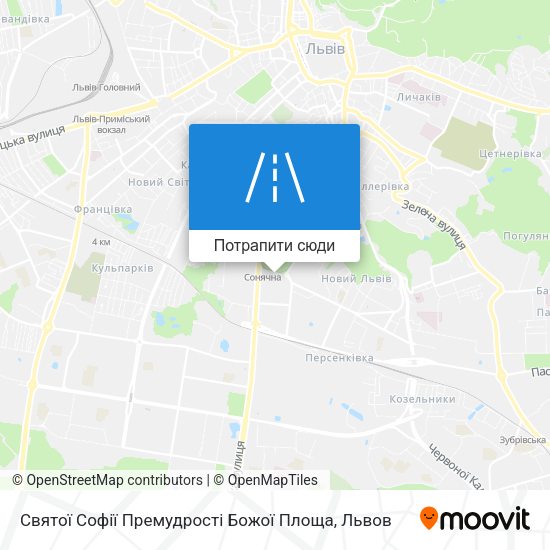Карта Святої Софії Премудрості Божої Площа