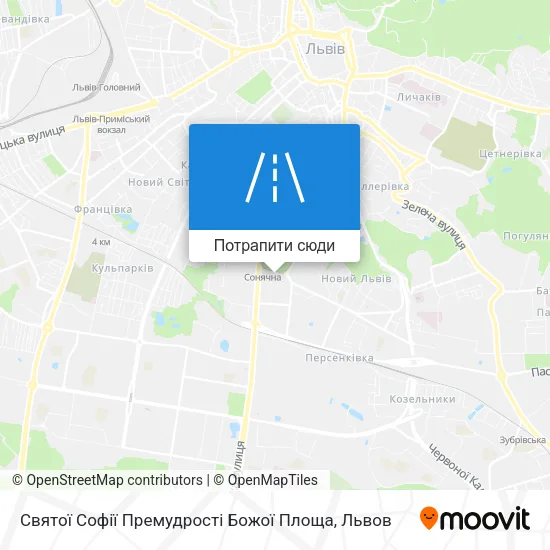 Карта Святої Софії Премудрості Божої Площа