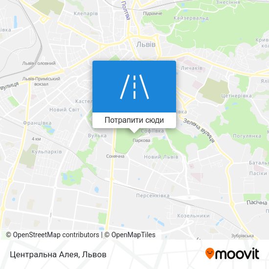 Карта Центральна Алея