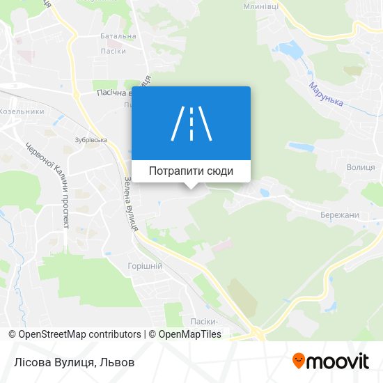 Карта Лісова Вулиця