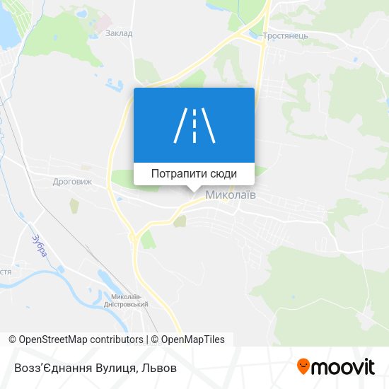 Карта ВоззʼЄднання Вулиця