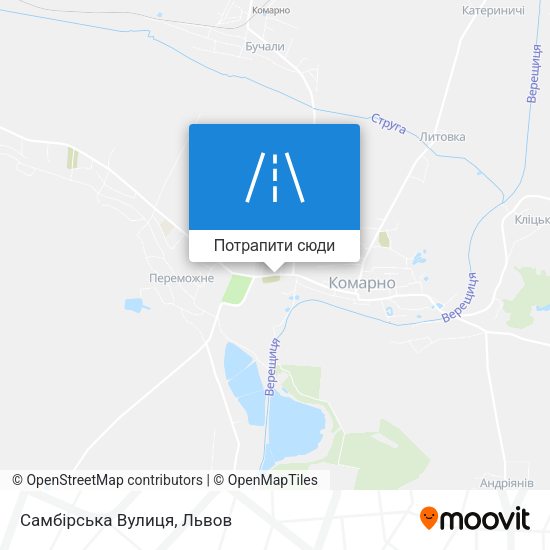 Карта Самбірська Вулиця