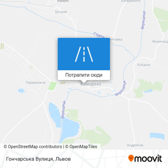 Карта Гончарська Вулиця