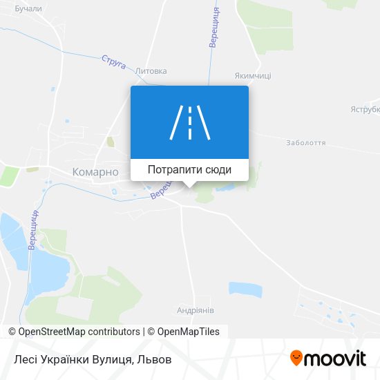 Карта Лесі Українки Вулиця