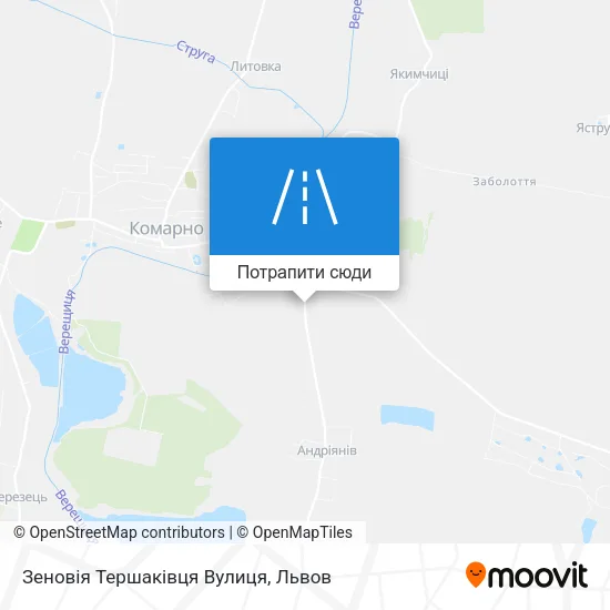 Карта Зеновія Тершаківця Вулиця
