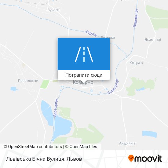 Карта Львівська Бічна Вулиця