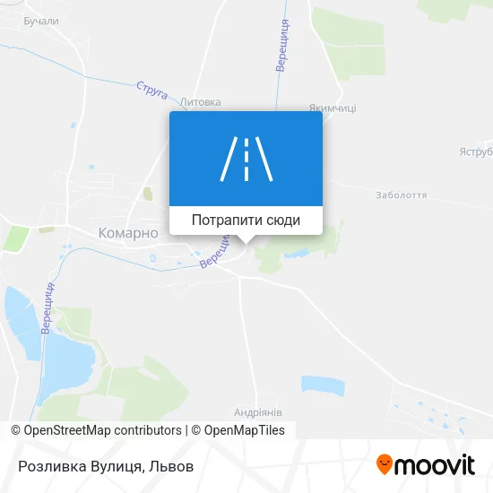 Карта Розливка Вулиця