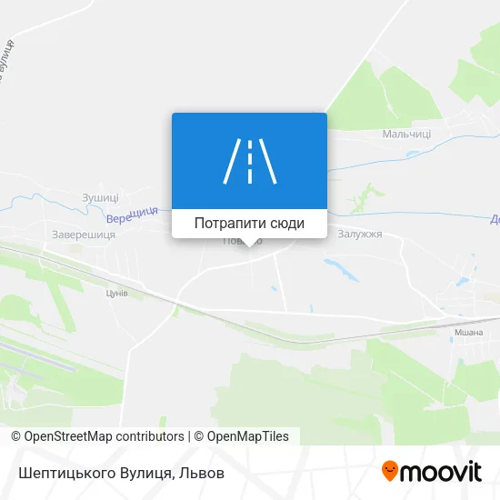 Карта Шептицького Вулиця