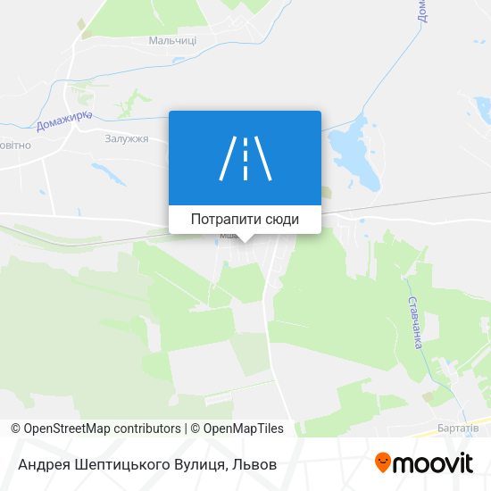 Карта Андрея Шептицького Вулиця